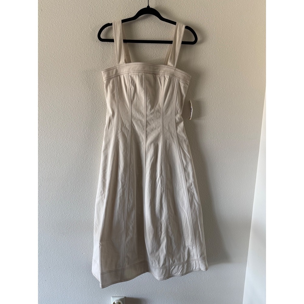 Ariat Western Summer Sand Beige Midi Smocked Back Sun Dress Prairie BOHO Flare